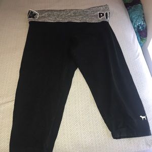 PINK cropped yoga pants